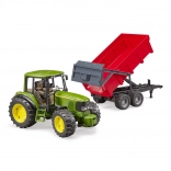 Bruder tractor John Deere cu benă basculantă 1:16