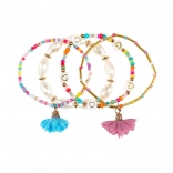 Brățări pentru copii Gina Flower albastre - 4 buc