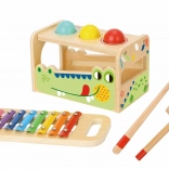 Bătător și Xilofon Crocodil 2Kids Toys