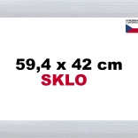 Rama de aluminiu pentru puzzle 59,4 x 42 cm - argintie