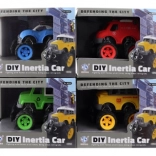 Autovehicul cu șuruburi cu roți mari cu volantă