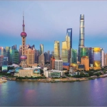 Educa Puzzle Panorama Shanghai la apus de soare 1000 de piese