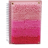 Caiet senzorial roz cu franjuri A5, 80 de foi