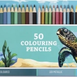 Grafix set mare de creioane în cutie metalică, 50 buc