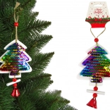 Decorațiune de Crăciun – brăduț cu paiete și clopoțel