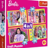 Puzzle Barbie Lumea Vesela 4v1