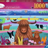 Puzzle Ravensburger Viața pe Vysočina 1000 piese