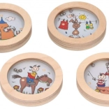 Joc de îndemânare din lemn - Personaje vesele