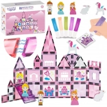 woopie set de construcție magnetică castel pentru prințesă 50 de piese