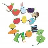 joc de înșirat grădina Vilac – jucărie din lemn pentru dezvoltarea motricității fine