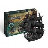 Puzzle 3D Velierul Queen Anne's Revenge de la CubicFun