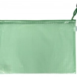 Plic din plasă cu fermoar A5 verde