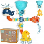 Jucărie de baie cu mori de apă: crab, balenă și caracatiță