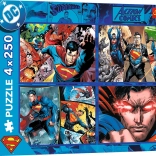 Puzzle 4x250 Curajul LUI SUPERMAN TREFL
