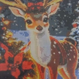 Pictură cu diamante de Crăciun Ren 23x30cm