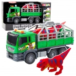 Camion pentru transportul dinozaurului cu lumini și sunete 1:10 – verde