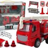 Set de pompieri cu macara și semne de circulație