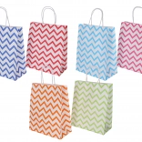 Sac de hârtie cadou cu model colorat