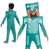costum pentru copii Steve cu armură de diamant Minecraft 127–136 cm (7–8 ani)