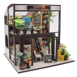 miniatură căsuță cafenea – set de construit cu iluminare LED
