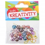 Mărgele colorate pe sfoară