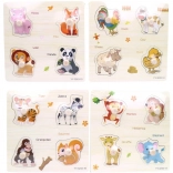 Puzzle din lemn pentru copii, 15 x 15 cm