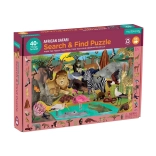 Puzzle Mudpuppy Safari - asamblare și căutare, 64 de piese