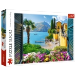 Puzzle 1000 de piese – vedere la lacul Como Trefl