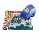 TOP BRIGHT puzzle din lemn cu jucărie – mașină de poliție, 24 de piese