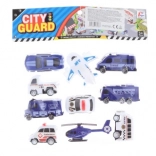Set de vehicule de poliție cu avion și elicopter