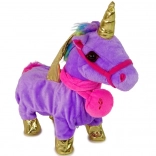 Unicorn Violet Interactiv de Pluș cu Aripi de Aur