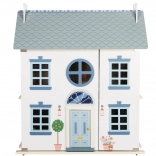 Căsuță din lemn pentru păpuși cu grădină și accesorii