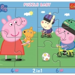 TREFL Puzzle Baby Purcelușul Peppa 2în1, 10 piese