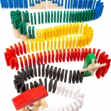 Raliu de domino din lemn SMALL FOOT – set creativ cu 490 piese