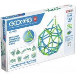 Set de construcție magnetic Geomag Classic Recycled, 142 piese – albastru și verde
