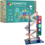 Connetix Rainbow Ball Run – set creativ magnetic, 92 piese