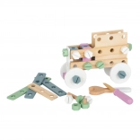 Set de construcție din lemn Small Foot Nordic, 67 piese
