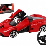 Mașină cu telecomandă FERRARI LAFERRARI 1:14 cu uși funcționale, 2,4 GHz, RASTAR, roșie