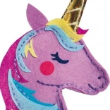 Set creativ – portofel mov cu unicorn din fetru