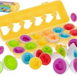 Puzzle educaţional în formă de ouă pentru copii - recunoaşterea formelor