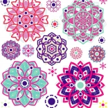 Decorație termotransferabilă Mandala colț mic