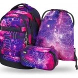 Set școlar Baagl Galaxy: rucsac, penar, săculeț
