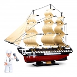 Sluban Model Bricks M38-B0836 Fregata USS Constitution navă cu pânze de război