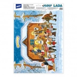 Folie de fereastră Crăciun Josef Lada VA019