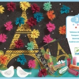 colaje cu ciucuri colorati Djeco