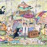 Puzzle Ravensburger CRAZY CATS – după-amiază de vară leneșă (1000 piese)