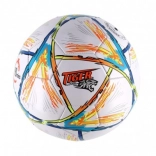minge de fotbal colorată mărimea 5, cusută din piele, 23 cm