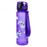 Sticlă de Tritan pentru băut cu model Panda și curcubeu 500 ml