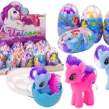 Figurină unicorn cu pieptene în ou Magic Egg Mix