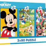 Puzzle 3x80 – echipa MICKEY MOUSE de la Trefl